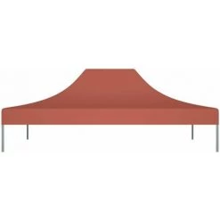 LITZEE Tente De Réception Et Barnum Toit De Tente De Reception 4,5x3 M Terre Cuite 270 G/m² -Tente de réception Soldes 60480578 2