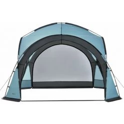 Tonnelle De Camping Grästorp Avec Guirlande à 96 LED 345 X 345 X 247 Cm Bleu Clair [pro.tec] -Tente de réception Soldes 60495963 5