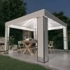 INLIFE Tonnelle Avec Double Toit Et Lumières LED 3x3 M Blanc 1 INLIFE Tonnelle Avec Double Toit Et Lumières LED 3x3 M Blanc -Tente de réception Soldes 60598097 1