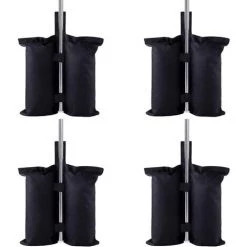 BAICCCF Lot De 4 Accessoire Pour Tente Et Tonnellesacs, Sacs De Poids D'auvent, Poids De Jambe Pour Tente D'auvent Pop-up, Meubles D'extérieur, Pieds D'abri Solaire, (sable Non Inclus)
