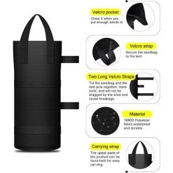 BAICCCF Accessoire Pour Tente Et Tonnellesacs 4 Sacs De Sable Pouvant Contenir Des Poids De Gazebo Extra Larges De 180 Lb, Sacs De Poids Pour Auvent, Sacs De Sable Pour Auvent Extérieur, Poids D'auvent Pour Tente -Tente de réception Soldes 60740334 3