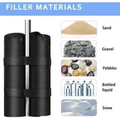 BAICCCF Accessoire Pour Tente Et Tonnellesacs Lot De 4 Poids Extra Larges Pour Tentes D'auvent, Poids D'auvent à Densité épaisse, -Tente de réception Soldes 60740592 5