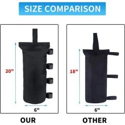BAICCCF Lot De 4 Accessoire Pour Tente Et Tonnellesacs Sacs De Poids D'auvent Pour Tente D'auvent Pop-up, Sacs De Sable Pour Poids D'auvent Pour Abri Solaire Extérieur Instantané Auvent/parasol De Terrasse -Tente de réception Soldes 60740864 4