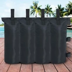 BAICCCF Lot De 4 Accessoire Pour Tente Et Tonnellesacs Sacs De Sable Pour Tente D'auvent Noir-