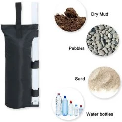 BAICCCF Lot De 4 Accessoire Pour Tente Et Tonnellesacs Sacs De Sable Pour Tente D'auvent Noir- 9 BAICCCF Lot De 4 Accessoire Pour Tente Et Tonnellesacs Sacs De Sable Pour Tente D'auvent Noir- -Tente de réception Soldes 60741019 3