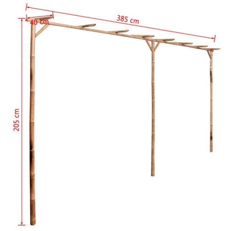 FIMEI Pergola Bambou 385 X 40 X 205 Cm 7 FIMEI Pergola Bambou 385 X 40 X 205 Cm – Image 5