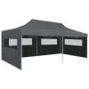 NOVA Tente Pour Les Fêtes Pop-up Pliant 3 X 6 M Gazebo Latéral Différentes Couleurs Tente De Réception Pliable Avec Parois 3 X 6 M Anthracite