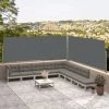 VidaXL Auvent Latéral Rétractable Anthracite 117x600 Cm - Anthracite