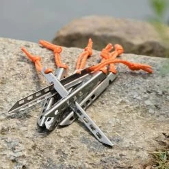 AOUGO Piquets De Tente En Titane Ultra Léger Chevilles Extérieures En Tente Portables Accessoires Pour Tente Pour Camping Randonnée 16cm / 24cm 9 AOUGO Piquets De Tente En Titane Ultra Léger Chevilles Extérieures En Tente Portables Accessoires Pour Tente Pour Camping Randonnée 16cm / 24cm -Tente de réception Soldes 60906866 3