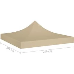 FIMEI Toit De Tente De Réception 2x2 M Beige 270 G/m² -Tente de réception Soldes 60966061 5