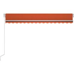 FIMEI Auvent Manuel Rétractable Avec LED 450x300 Cm Orange Et Marron -Tente de réception Soldes 60967880 4