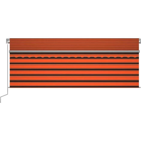 FIMEI Auvent Automatique Rétractable Avec Store 4x3m Orange Et Marron 5 FIMEI Auvent Automatique Rétractable Avec Store 4x3m Orange Et Marron - Image 3