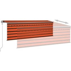 FIMEI Auvent Automatique Rétractable Avec Store 4x3m Orange Et Marron 10 FIMEI Auvent Automatique Rétractable Avec Store 4x3m Orange Et Marron -Tente de réception Soldes 60968058 4