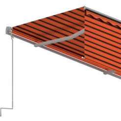 FIMEI Auvent Automatique Rétractable Avec Store 4x3m Orange Et Marron 11 FIMEI Auvent Automatique Rétractable Avec Store 4x3m Orange Et Marron -Tente de réception Soldes 60968058 5
