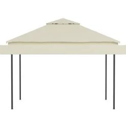 FIMEI Belvédère Avec Double Toits étendus 3x3x2,75 M Crème 180 G/m² -Tente de réception Soldes 60968096 5