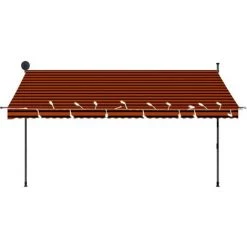 FIMEI Auvent Manuel Rétractable Avec LED 250 Cm Orange Et Marron 10 FIMEI Auvent Manuel Rétractable Avec LED 250 Cm Orange Et Marron -Tente de réception Soldes 60969648 4