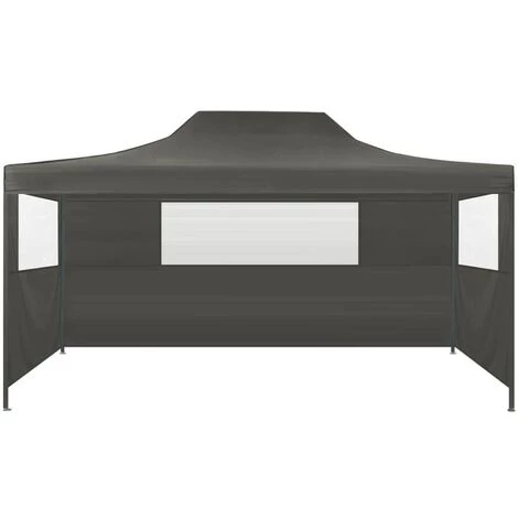 FIMEI Tente Pliable Avec 3 Parois 3 X 4,5 M Anthracite 4 FIMEI Tente Pliable Avec 3 Parois 3 X 4,5 M Anthracite – Image 2