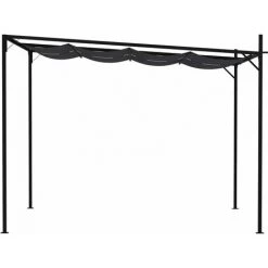 FIMEI Belvédère Avec Toit Rétractable 300x300x233 Cm Anthracite -Tente de réception Soldes 60971752 3