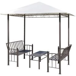FIMEI Pavillon De Jardin Avec Table Et Bancs 2,5 X 1,5 X 2,4 M 8 FIMEI Pavillon De Jardin Avec Table Et Bancs 2,5 X 1,5 X 2,4 M -Tente de réception Soldes 60972275 2
