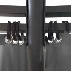 FIMEI Belvédère Avec Rideaux Rond 3,5 X 2,7 M Anthracite -Tente de réception Soldes 60972769 5