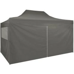 FIMEI Tente De Réception Pliable Avec 4 Parois 3x4 M Acier Anthracite -Tente de réception Soldes 60972835 3