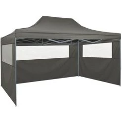 FIMEI Tente De Réception Pliable Avec 4 Parois 3x4 M Acier Anthracite -Tente de réception Soldes 60972835 4