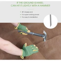 BAICCCF Accessoire Pour Tente Et Tonnelle Piquets D'agrafes De Jardin Galvanisés De 15 Cm, 25 Agrafes De Jardin Antirouille En Forme De U Pour Tissu De Pelouse Sécurisé -Tente de réception Soldes 60977108 3