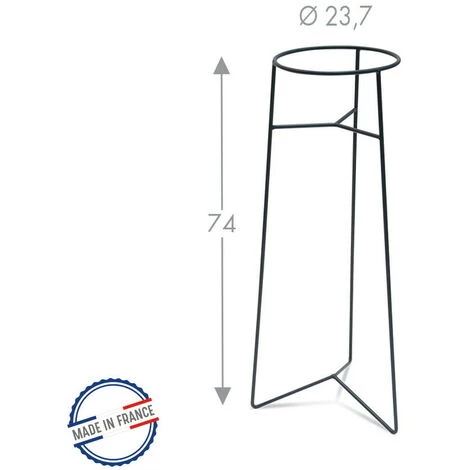 Louis Moulin Tripode Pour Pot Anthracite - 74x23,7 Cm - Acier époxy 4 Louis Moulin Tripode Pour Pot Anthracite - 74x23,7 Cm - Acier époxy – Image 2