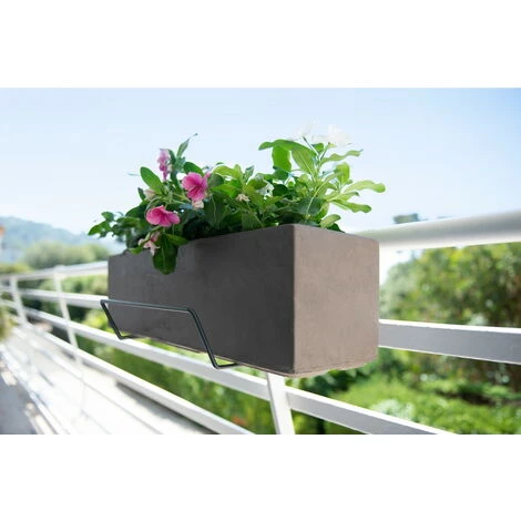 Louis Moulin Support Jardinière Crochet Fer Rond Anthracite - 35x18 Cm - Acier époxy 5 Louis Moulin Support Jardinière Crochet Fer Rond Anthracite - 35x18 Cm - Acier époxy – Image 3