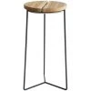 Louis Moulin Sellette Industrielle Haute Fer Rond Plateau Bois - 61x30 Cm - Acier époxy -Tente de réception Soldes 61063840 1