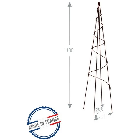 Louis Moulin Tipis Spirale Fer Vieilli - 20x100 Cm - Acier époxy 4 Louis Moulin Tipis Spirale Fer Vieilli - 20x100 Cm - Acier époxy – Image 2