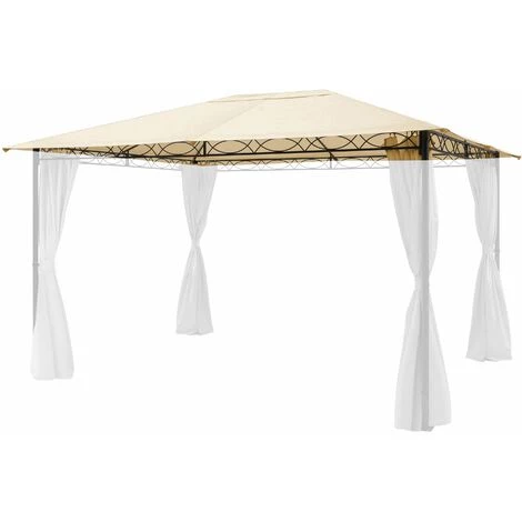 INTENT24.FR Toit De Rechange Pour Tonnelle De Jardin INTENT24 Paradise Classic, 3x4 M, Couleur Champagne - Champagne 3 INTENT24.FR Toit De Rechange Pour Tonnelle De Jardin INTENT24 Paradise Classic, 3x4 M, Couleur Champagne - Champagne