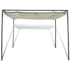 SUPERMARKET Chapiteau De Jardin Avec Auvent Rétractable Naturel -Tente de réception Soldes 61305408 3