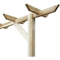 SUPERMARKET Pergola De Jardin 200 X 40 X 205 Cm Bois -Tente de réception Soldes 61305467 3