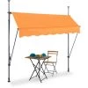 Relaxdays Auvent Pour Balcon, Hauteur Réglable, Sans Percer, Anti-UV, 200 X 120 Cm, Orange-gris -Tente de réception Soldes 61314157 1