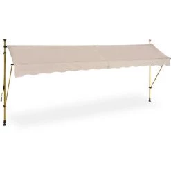 Relaxdays Auvent Pour Balcon, Hauteur Réglable, Sans Percer, Anti-UV, 400 X 120 Cm, Sable 8 Relaxdays Auvent Pour Balcon, Hauteur Réglable, Sans Percer, Anti-UV, 400 X 120 Cm, Sable -Tente de réception Soldes 61314241 2