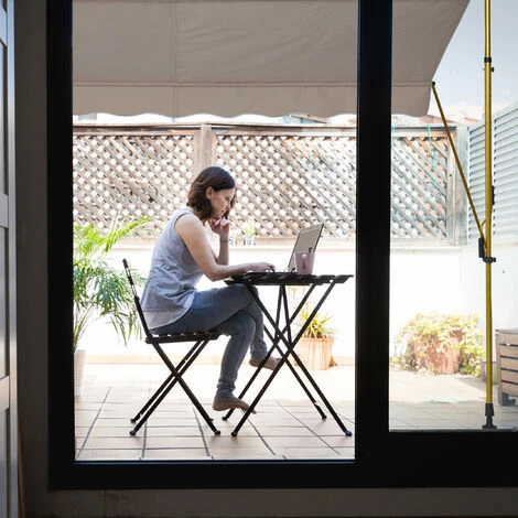 Relaxdays Auvent Pour Balcon, Hauteur Réglable, Sans Percer, Anti-UV, 400 X 120 Cm, Sable 6 Relaxdays Auvent Pour Balcon, Hauteur Réglable, Sans Percer, Anti-UV, 400 X 120 Cm, Sable - Image 4