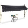 Relaxdays Auvent Pour Balcon, Hauteur Réglable, Sans Percer, Anti-UV, 350 X 120 Cm, Anthracite-doré -Tente de réception Soldes 61314434 1