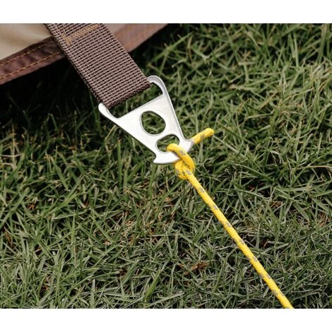 ELLE Corde De Tente Réfléchissante, Corde De Guidage De Tente Légère Avec Boucle Réglable, Parfaite Pour La Tente D'Auvent De Randonnée De Camping Longueur De La Corde 4 Mètres Jaune Clair 6 ELLE Corde De Tente Réfléchissante, Corde De Guidage De Tente Légère Avec Boucle Réglable, Parfaite Pour La Tente D'Auvent De Randonnée De Camping Longueur De La Corde 4 Mètres Jaune Clair - Image 4
