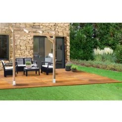 CHALET & JARDIN Toit Couv'Terrasse® En Bois 3x2 M - Sans Toit Polycarbonate -Tente de réception Soldes 6265797 4