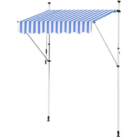 Store Banne Manuel Marquise Jardin Balcon Terrasse Auvent Télescopique 200 Cm Bleu Blanc Kingpower 3 Store Banne Manuel Marquise Jardin Balcon Terrasse Auvent Télescopique 200 Cm Bleu Blanc Kingpower
