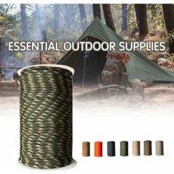 DENUOTOP Tente De Réception Et Barnum Corde De Parachute Avec Longueur De Corde De 328 Pieds De Diametre 4/25 Pouces Pour Tente De Sauvetage Alpinisme Terrasse De Camping En Plein Air, Modele: Orange -Tente de réception Soldes 63471897 3