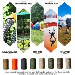 DENUOTOP Tente De Réception Et Barnum Corde De Parachute Avec Longueur De Corde De 328 Pieds De Diametre 4/25 Pouces Pour Tente De Sauvetage Alpinisme Terrasse De Camping En Plein Air, Modele: Orange -Tente de réception Soldes 63471897 4