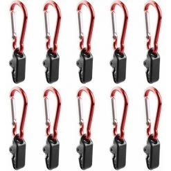 DENUOTOP Tente De Réception Et Barnum Clip De Fixation Coupe-vent Pour Tente De Camping, Pince Crocodile + Crochet De Levage, 10 Pieces