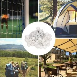 CHANCEY 50 Pcs Tendeur à Boule Élastique, Tendeur De Bâche Pour Pavillon, Camping, Tente Cordons, Rideaux Harnais D’Extension, 9cm -Tente de réception Soldes 63636162 2
