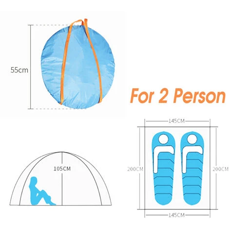 FANTABLAU Tente De Camping Automatique - 2 Places A 7 FANTABLAU Tente De Camping Automatique - 2 Places A - Image 5