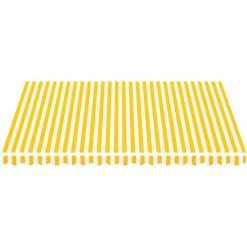 SUPERMARKET Tissu De Remplacement Pour Auvent Jaune Et Blanc 4x3,5 M -Tente de réception Soldes 63649861 3
