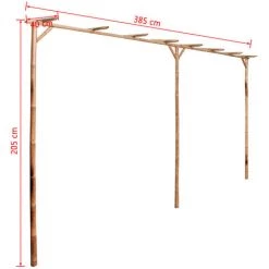 SUPERMARKET Pergola Bambou 385 X 40 X 205 Cm -Tente de réception Soldes 63650830 5