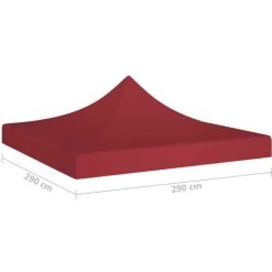 SUPERMARKET Toit De Tente De Réception 3x3 M Bordeaux 270 G/m² 11 SUPERMARKET Toit De Tente De Réception 3x3 M Bordeaux 270 G/m² -Tente de réception Soldes 63654406 5