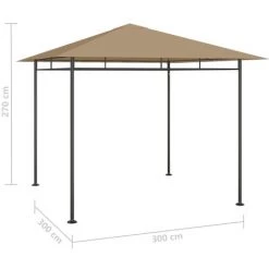SUPERMARKET Belvédère 3x3x2,7 M Taupe 180 G/m² 9 SUPERMARKET Belvédère 3x3x2,7 M Taupe 180 G/m² -Tente de réception Soldes 63657675 4